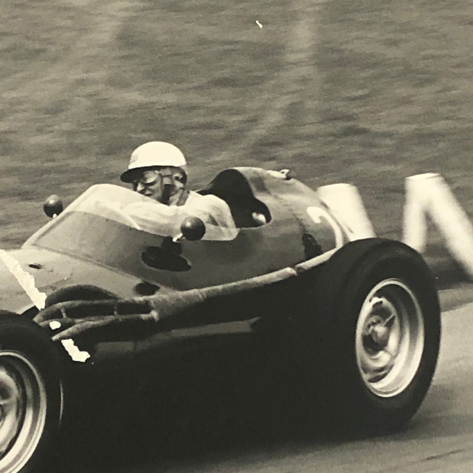 Vintage Racing Photo Photograph BRM Car Harry Schell