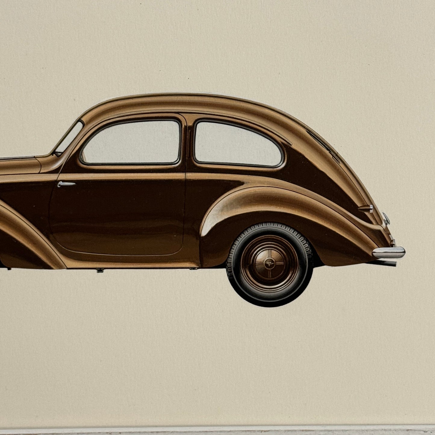 1939 Hanomag Car Illustration Art Drawing Hand Drawn Vintage