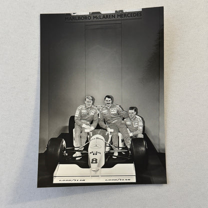 McLaren Mercedes Racing Team Photo Photograph Nigel Mansell Mika Hakkinen 1995
