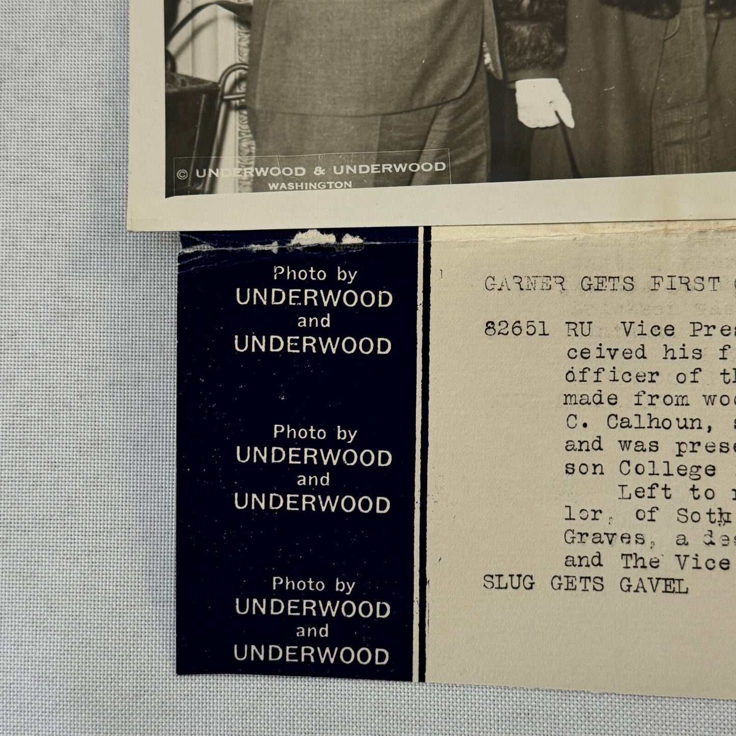Press Photo Photograph Vice President John Nance Garner Franklin Roosevelt 1933