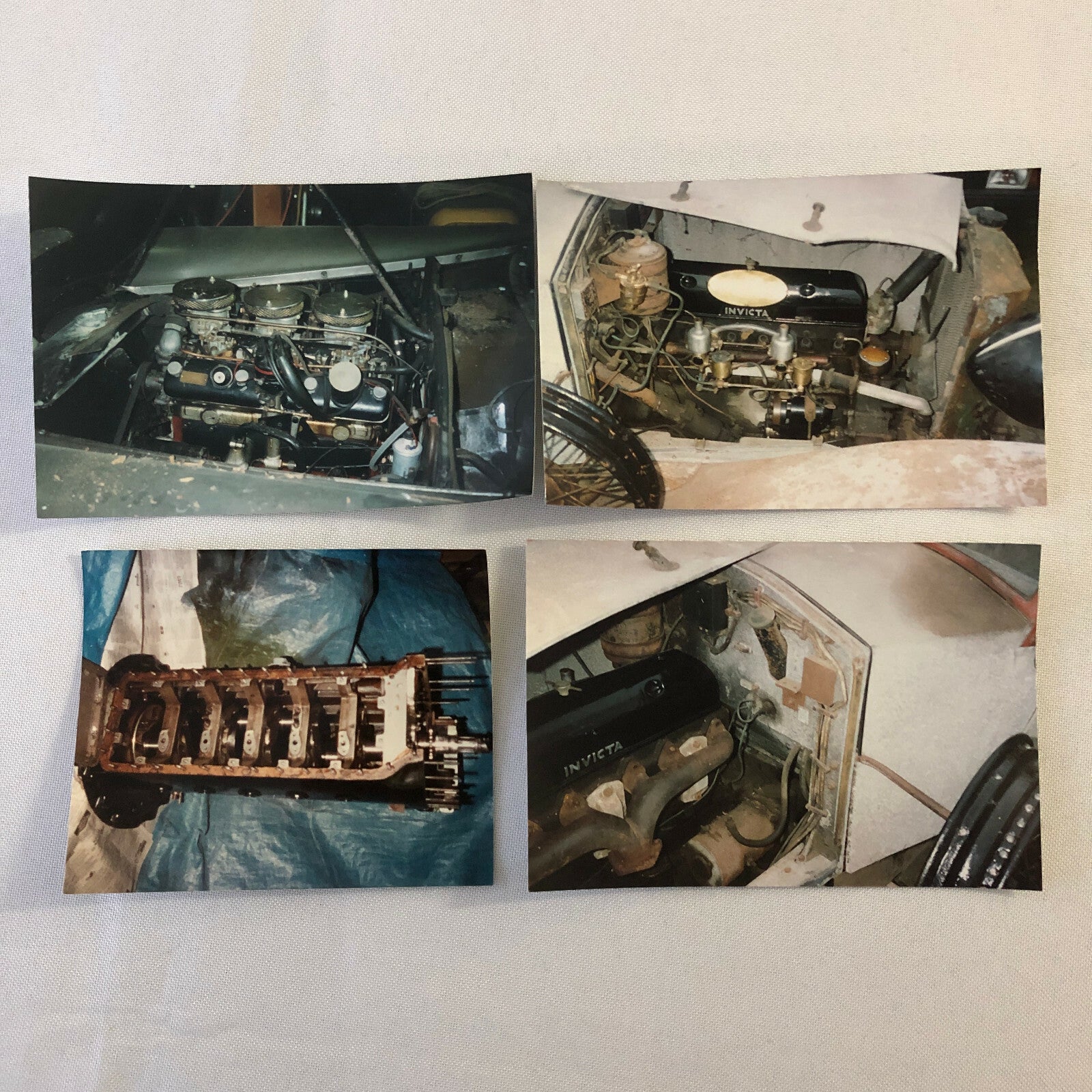 Vintage Invicta Car Barn Find Junk Yard Car Part Photo Photograph Lot of 9 