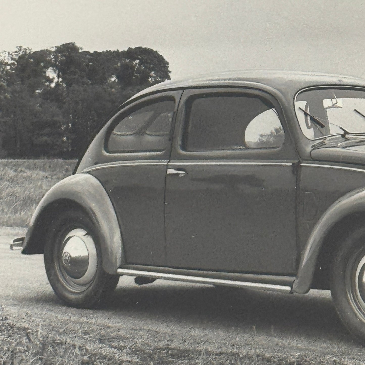 Vintage Volkswagen Beetle Coupe VW Automobile Photo Photograph Print