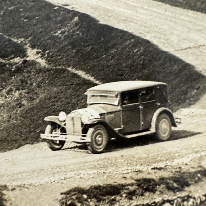 Vintage Car Automobile On Mountain Road Photo Photograph Print Italian Italy