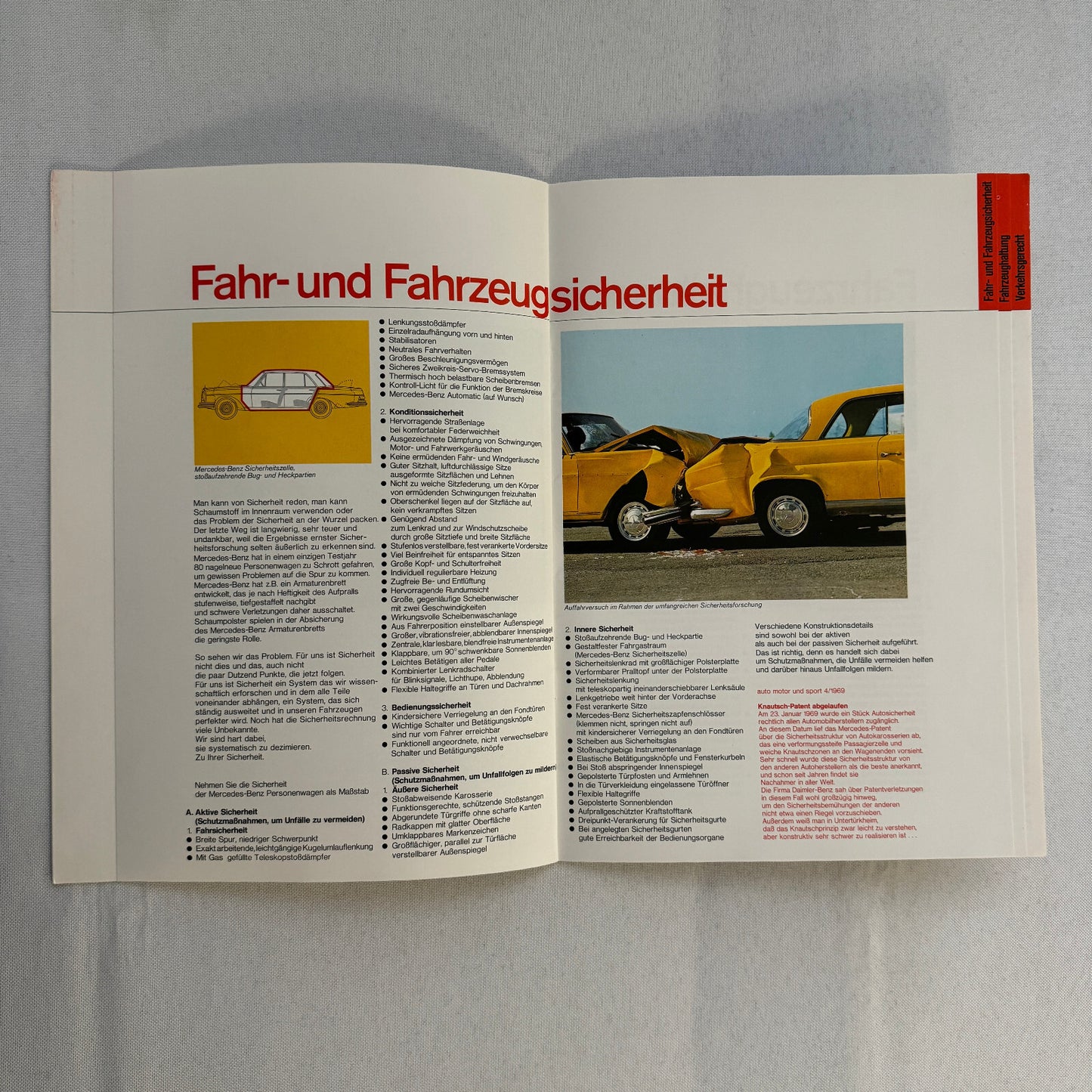 Vintage Mercedes Benz Sales Brochure Catalog 280 SL 300 SEL 600 230 250 GERMAN