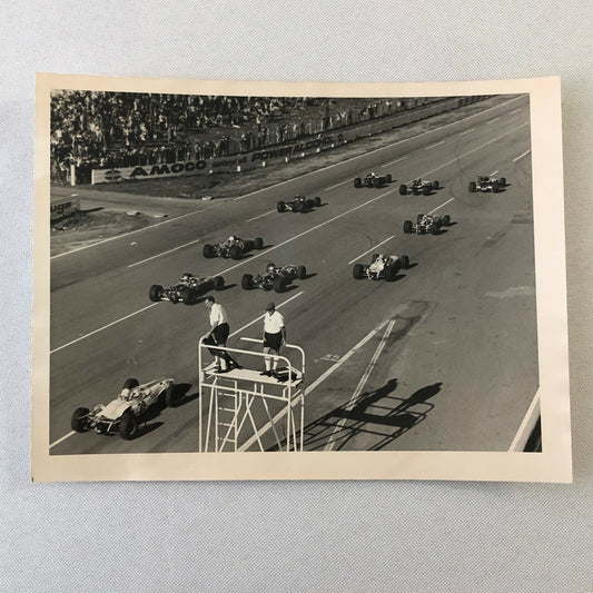 Vintage Racing Car Photo Photograph - Grid Start 
