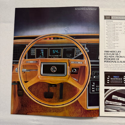 1980 Mercury Cougar XR-7 Car Sales Brochure Catalog XR7