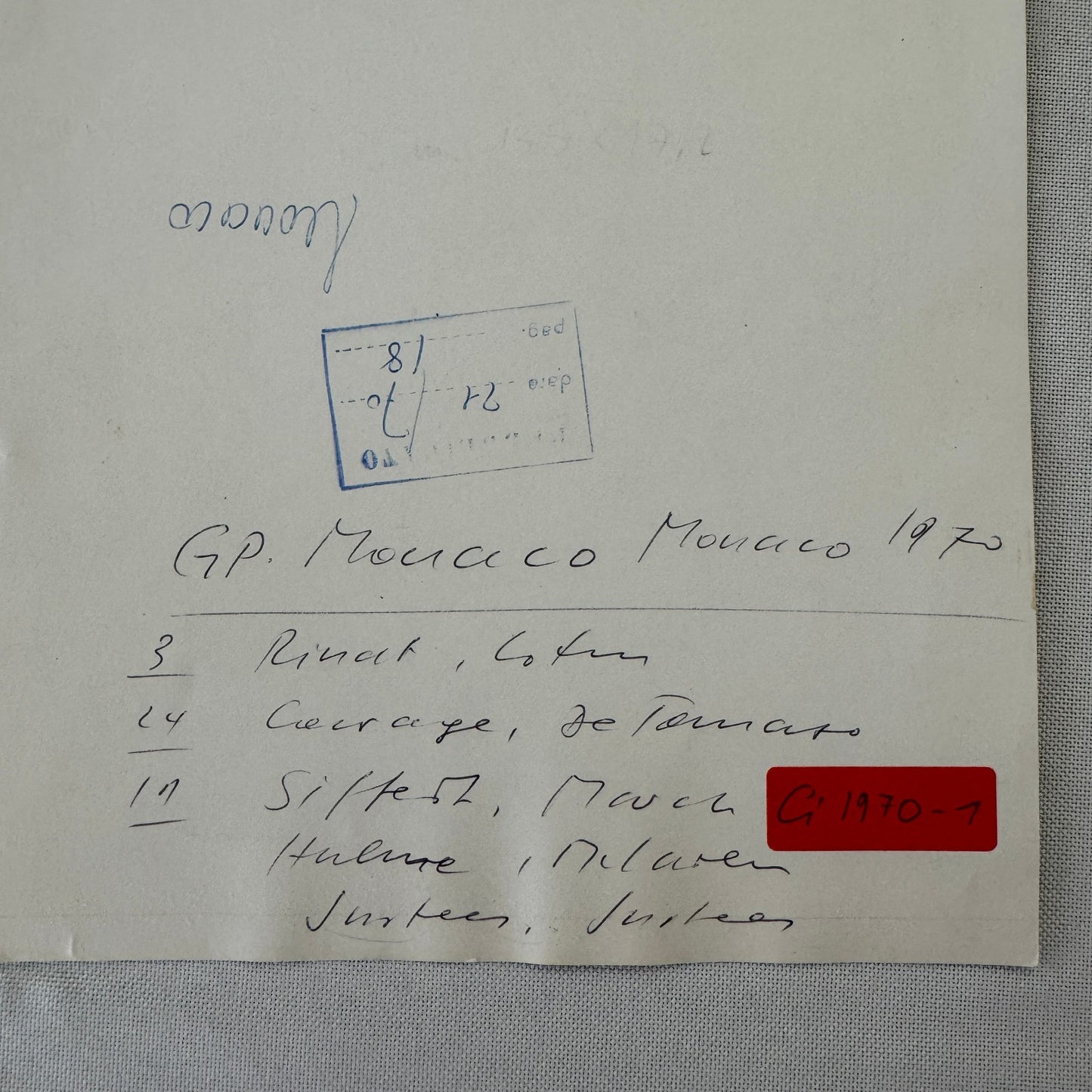 1970 Monaco Grand Prix Racing Photo Photograph Jochen Rindt Jo Siffert