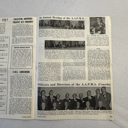 1955 Canadian Motorist Magazine CNE Motor Show Autoshow Glidden Tour September