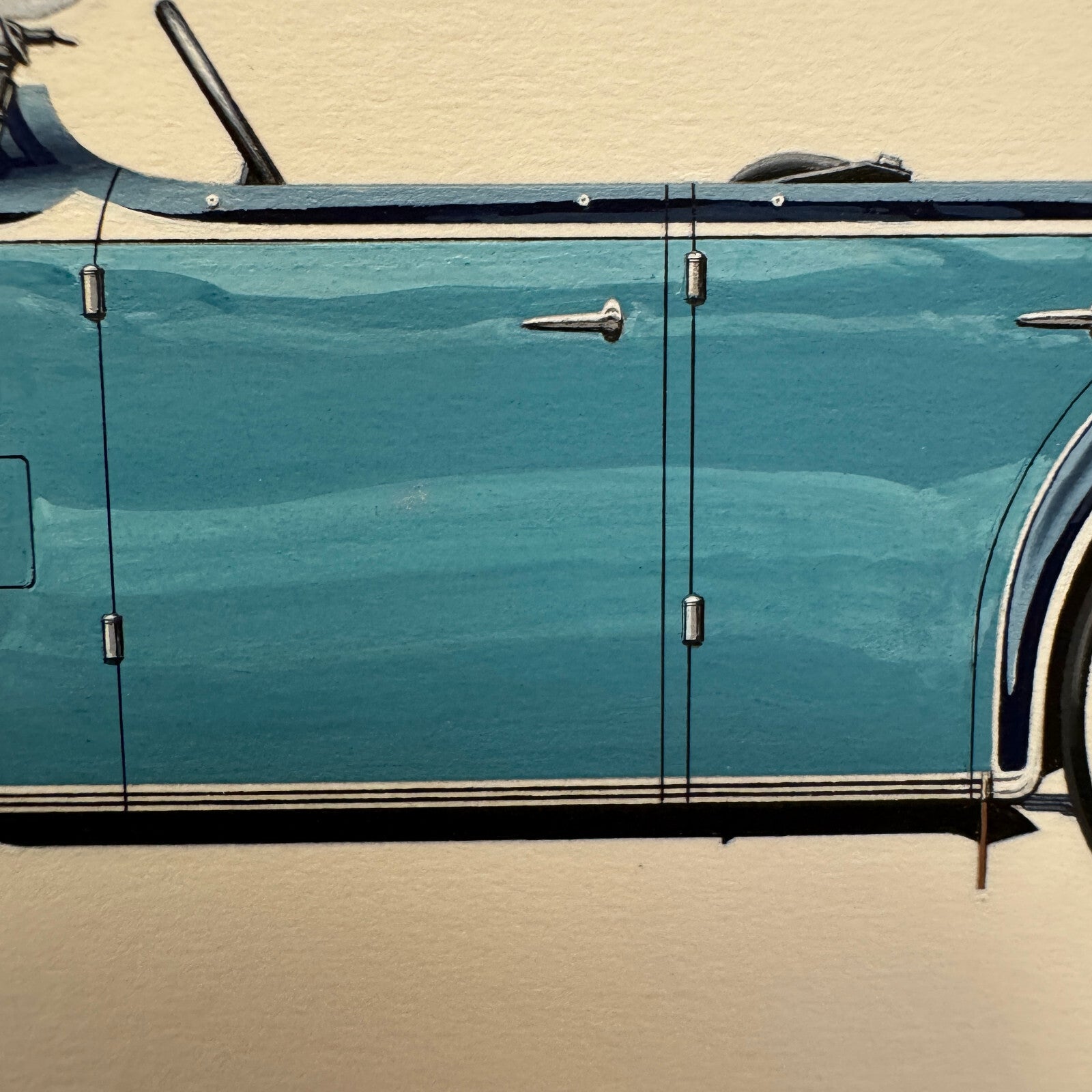 1931 Ruxton Phaeton Car Illustration Art Drawing Hand Drawn Robert Preis