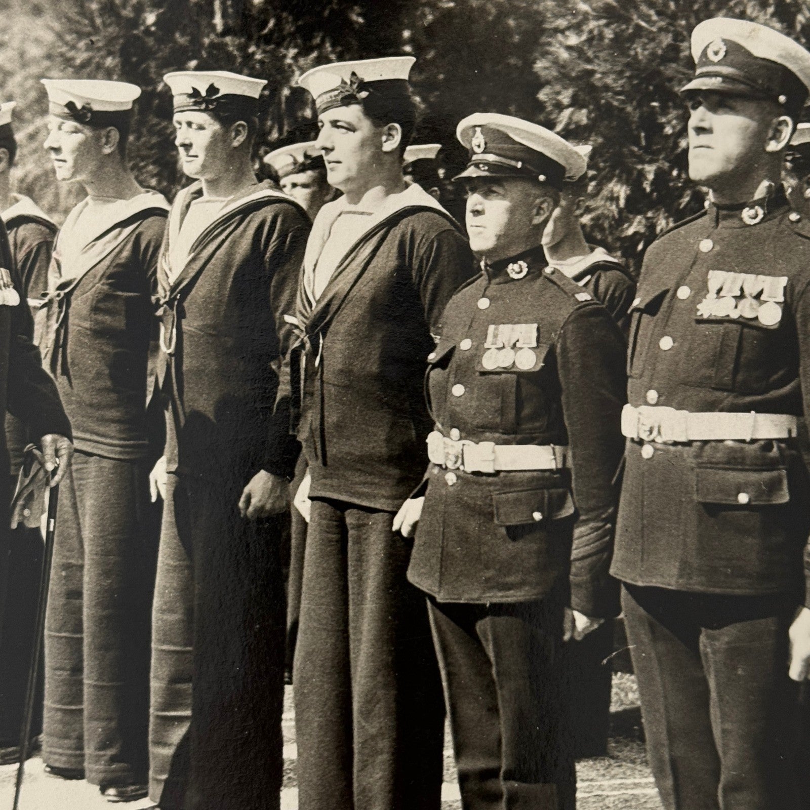 Duke of Connaught Inspects British Legion Military HMS Queen Elizabeth 1932