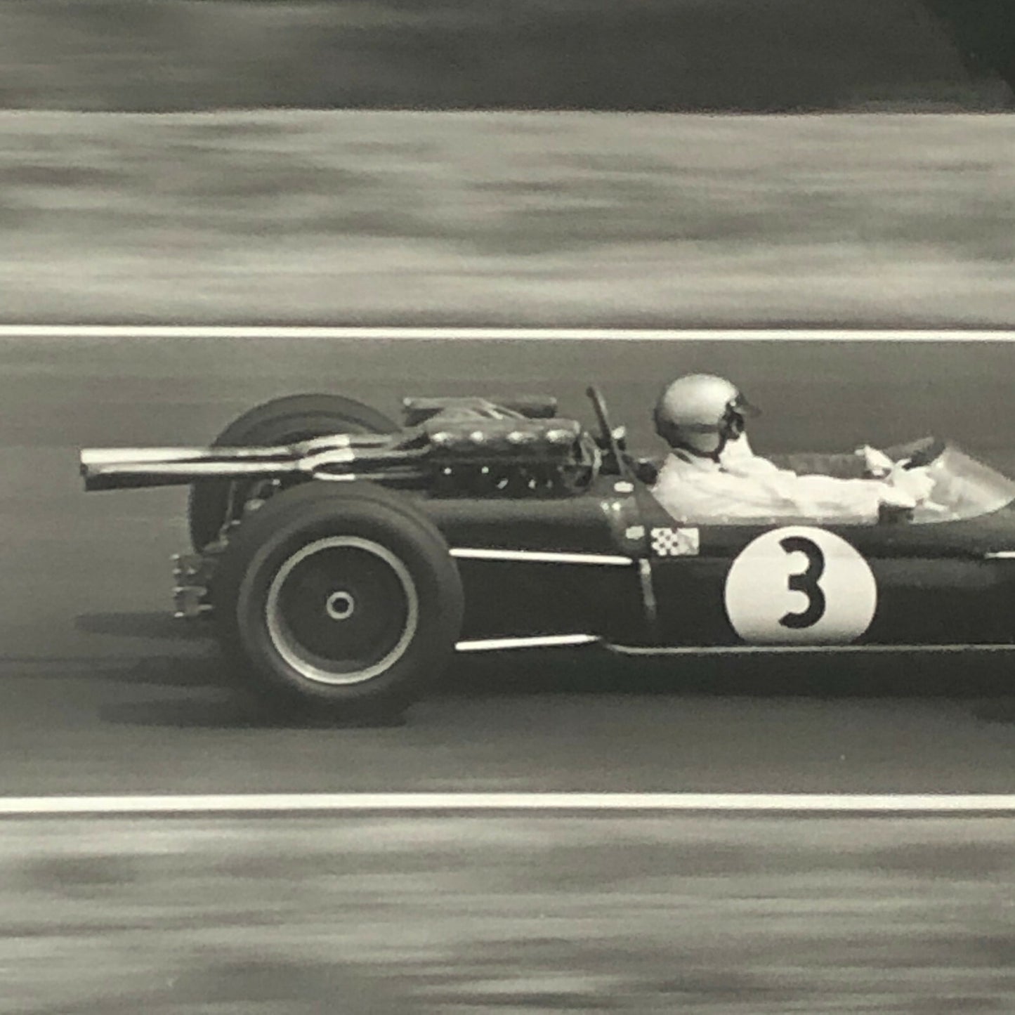 Vintage Racing Photo Photograph Jack Brabham Driver Race Car DPPI 