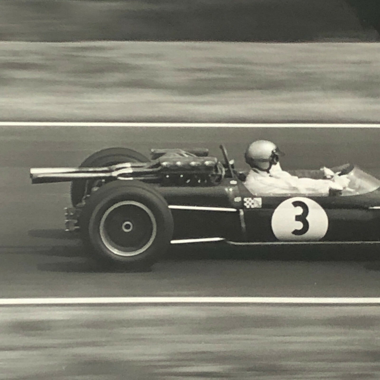 Vintage Racing Photo Photograph Jack Brabham Driver Race Car DPPI 