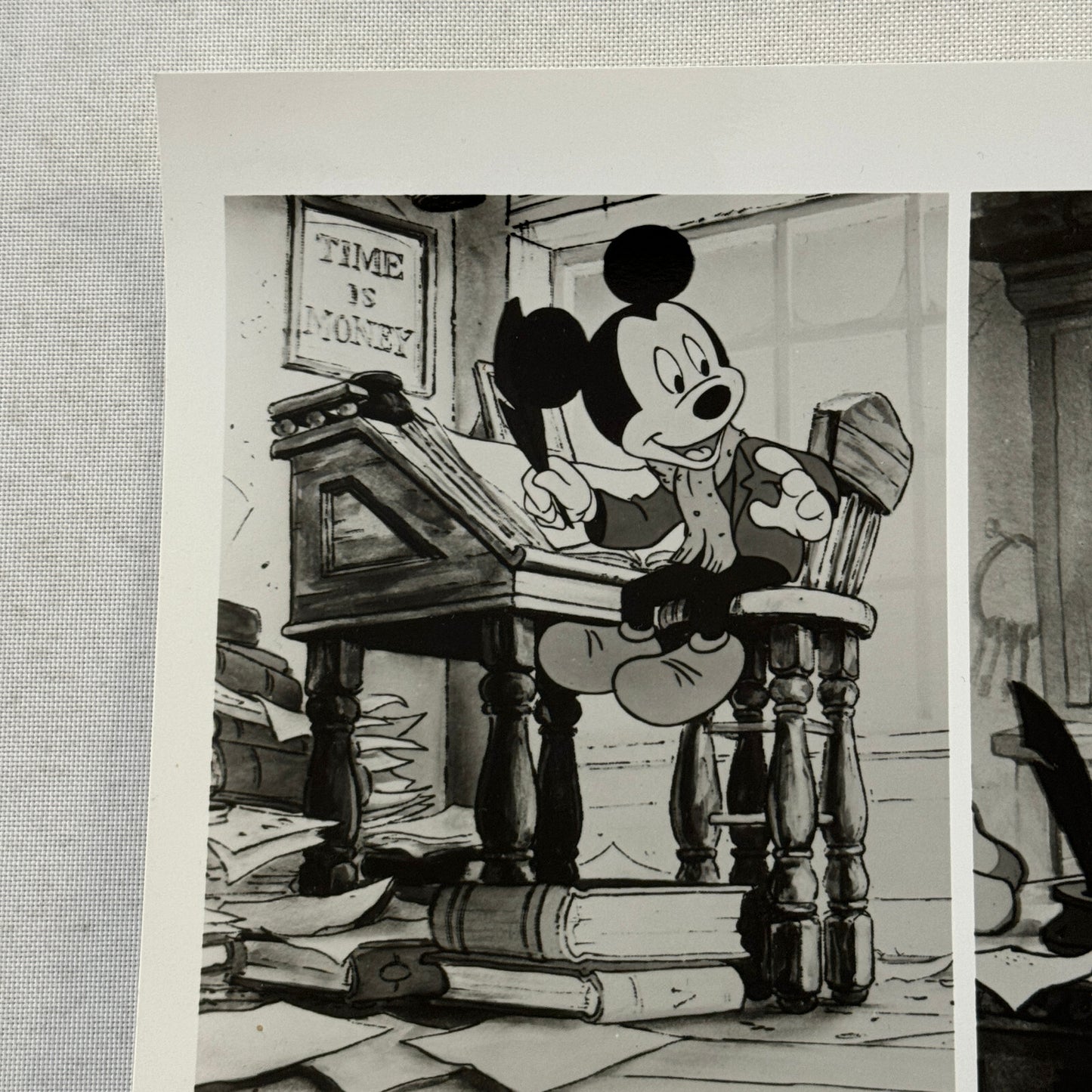 Walt Disney Vintage Press Photo Photograph Mickey Mouse and Scrooge McDuck Duck
