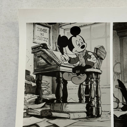 Walt Disney Vintage Press Photo Photograph Mickey Mouse and Scrooge McDuck Duck