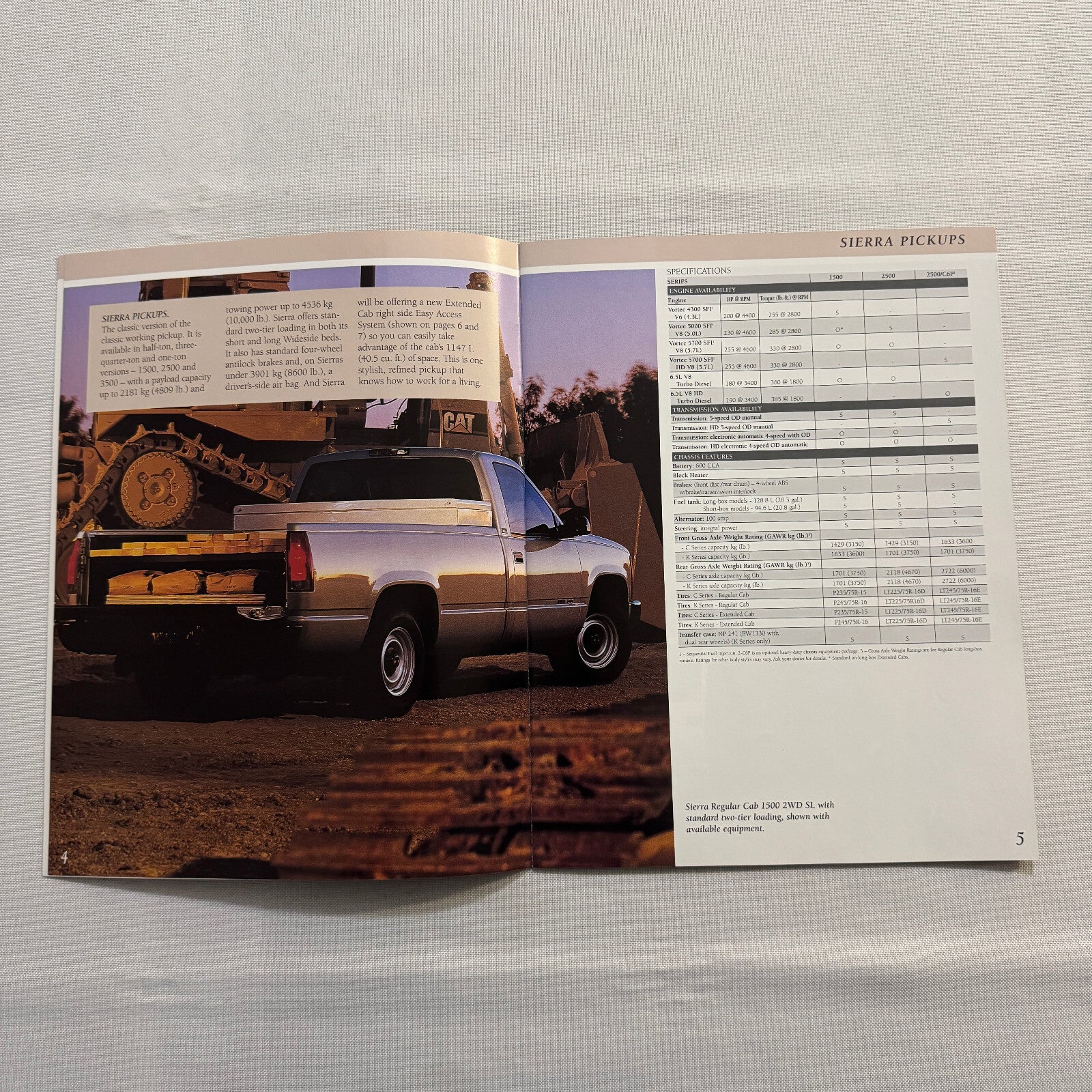 1996 GMC Commercial Truck Brochure Catalog Sierra Pickup Safari Van Vandura