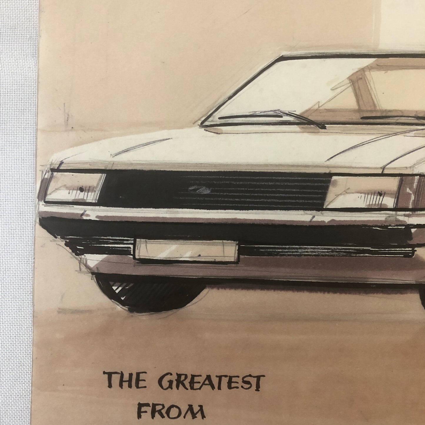 Styling Concept Automobile Illustration Art Drawing Sketch Vintage Ford Granada