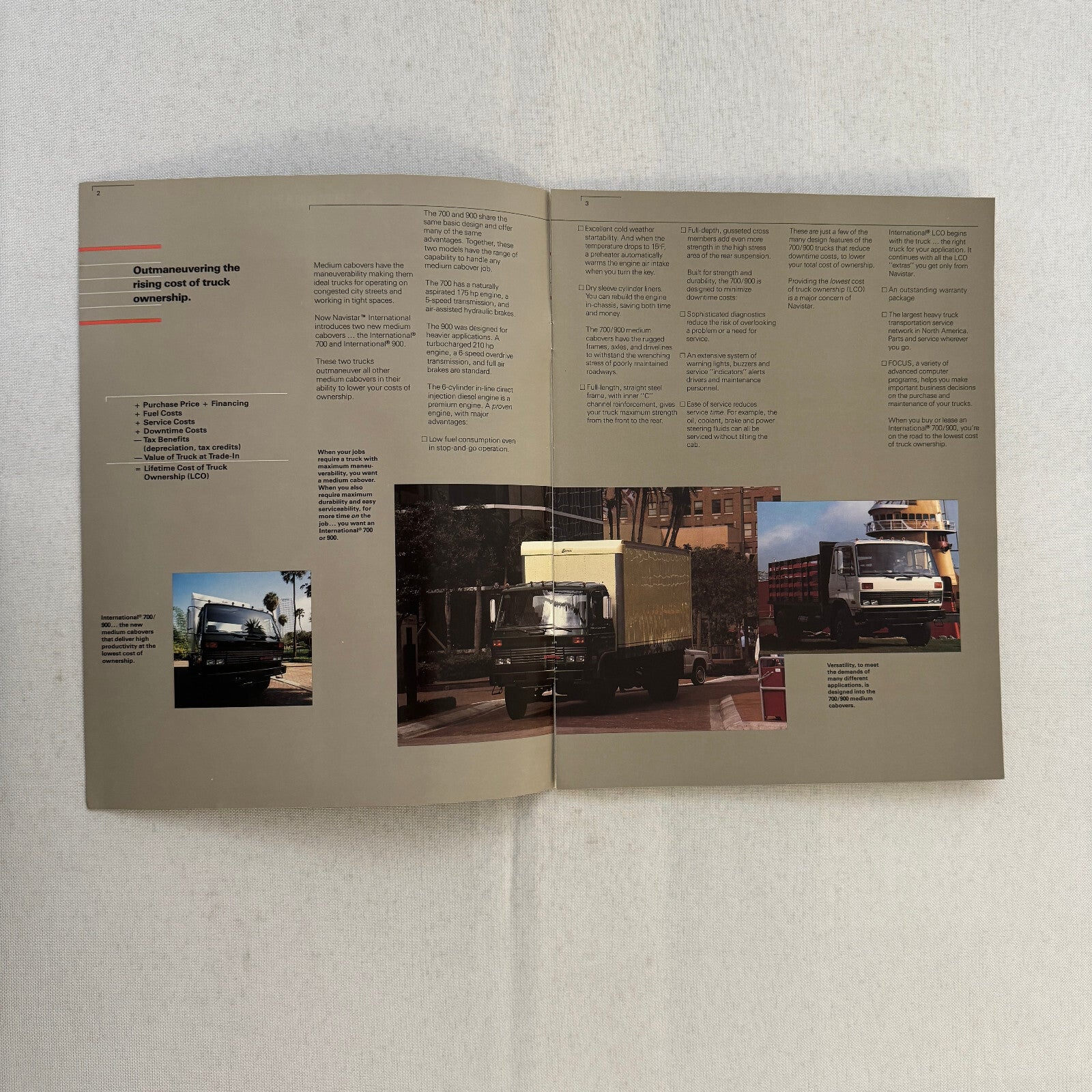 International Truck 700 and 900 Series Medium Cabover Sales Brochure Catalog