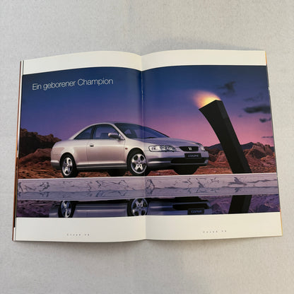 1998 1999 Honda Accord Coupe V6 Car Sales Brochure Swiss Market German Text