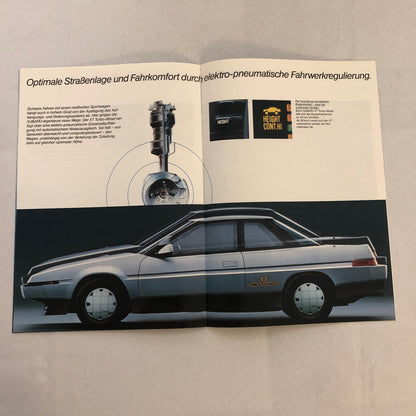 Subaru XT Turbo Car Sales Brochure Catalog Advertising German Text
