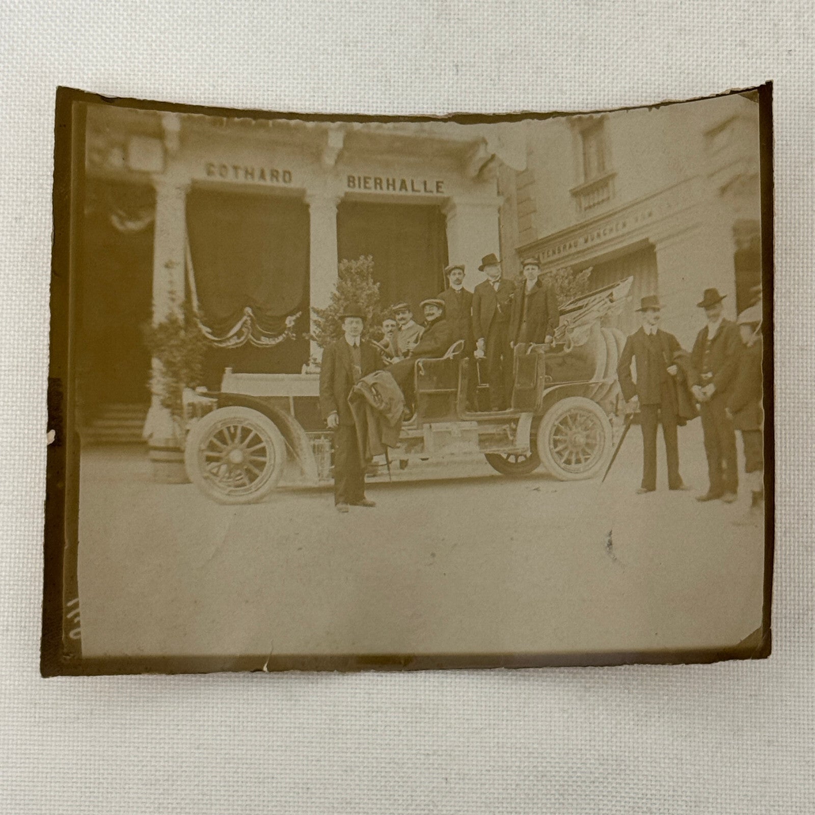 Vintage Photograph Photo Men with Antique Car Early Automobile