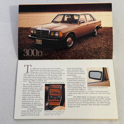 1981 Mercedes Benz Brochure Catalog 380 SLC 380SL 380 SL SEL 300SD 300TD 300D