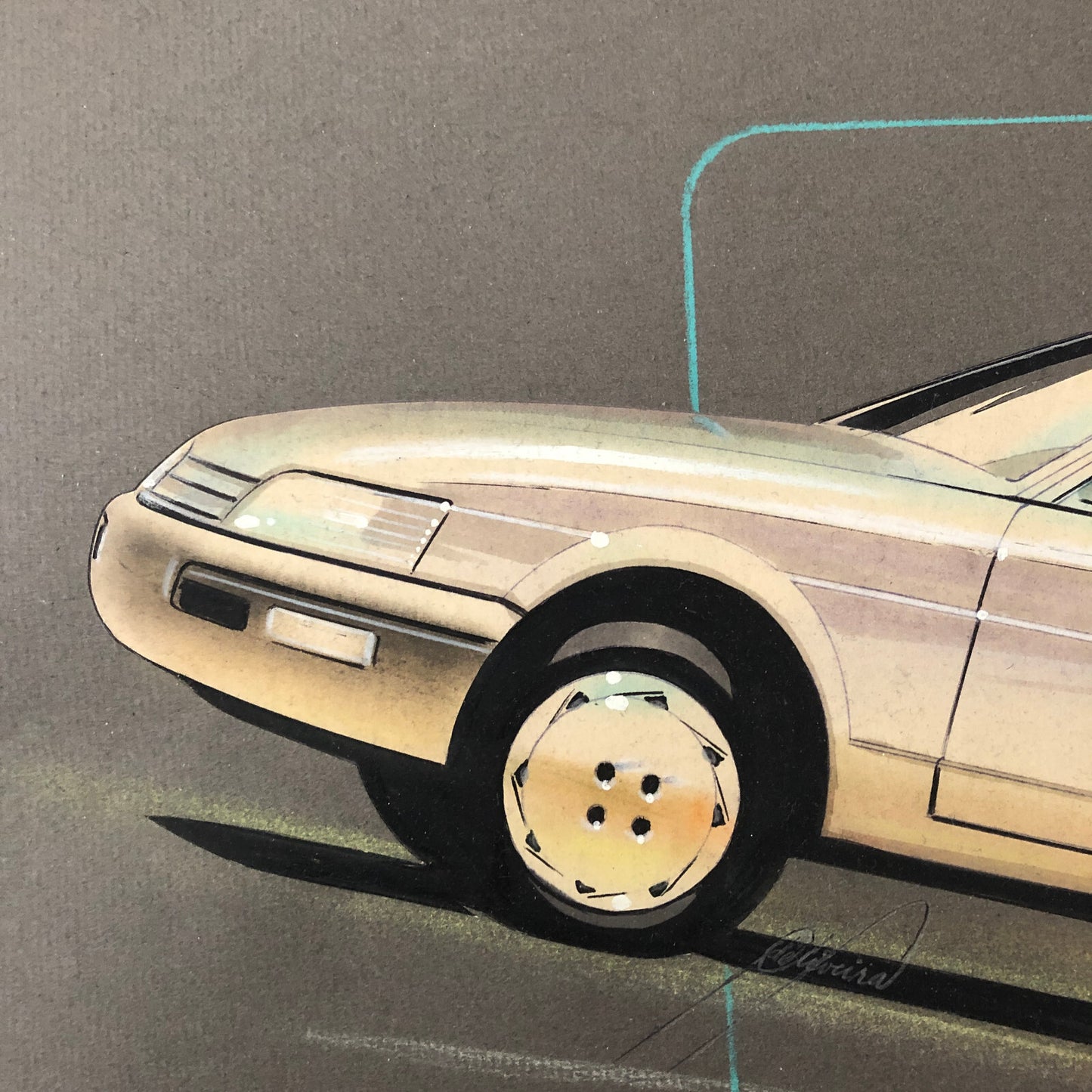 Volkswagen VW Concept Car Illustration Design Drawing Sketch Art Passat Jetta ?