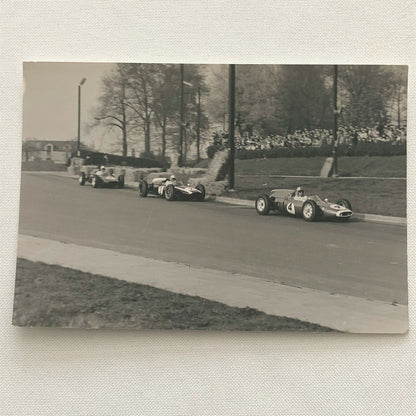 Vintage 1961 Racing Photo Photograph John Surtees Bruce McLaren Jack Brabham 