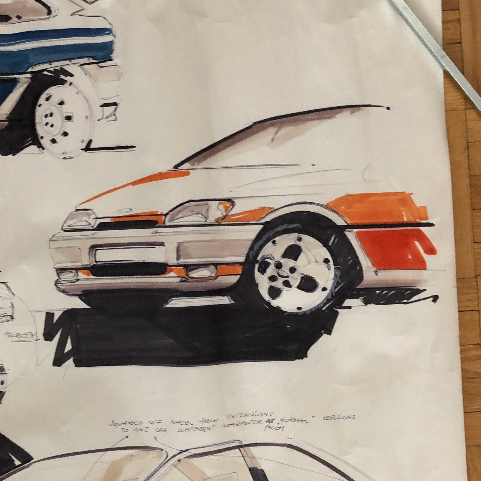Styling Concept Automobile Illustration Art Drawing Sketch 1984 Ford Germany
