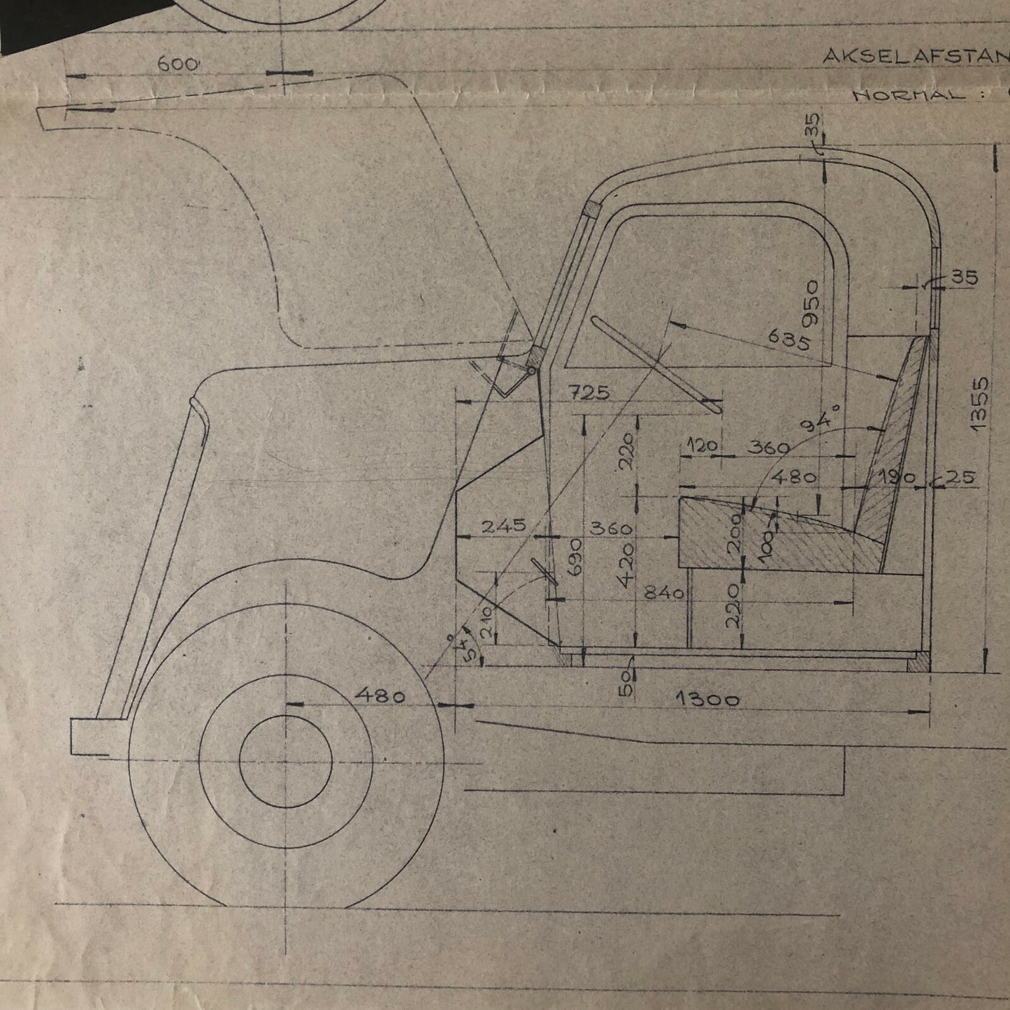 1934 Coachbuilder Truck Design Blueprint Rendering Blue Print Coach Pickup Truck
