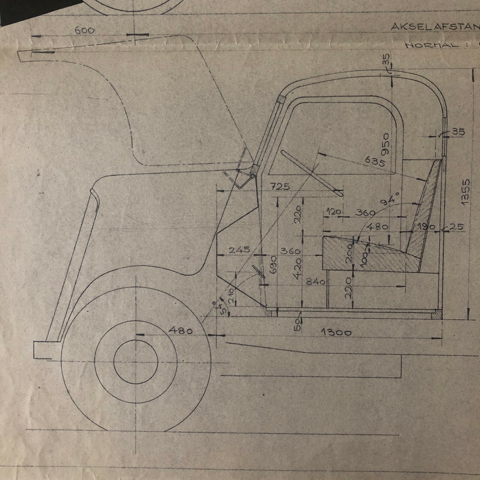 1934 Coachbuilder Truck Design Blueprint Rendering Blue Print Coach Pickup Truck