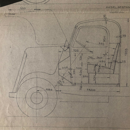 1934 Coachbuilder Truck Design Blueprint Rendering Blue Print Coach Pickup Truck