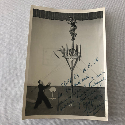 Circus Performer Acrobat Unicycle Balancing Act Photo Photograph Vintage Jamino