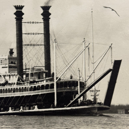 Vintage Photo Photograph JM White Steamboat Steam Boat Ship