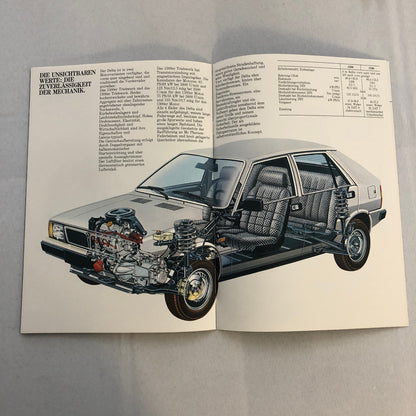 1980 Lancia 1300 and 1500 Car Sales Brochure Catalog German Text