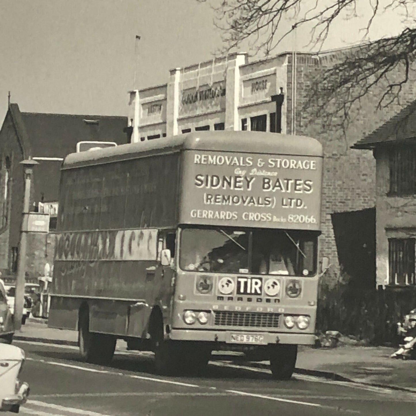 Vintage Bedford Moving Van Photo Photograph Image UK England 