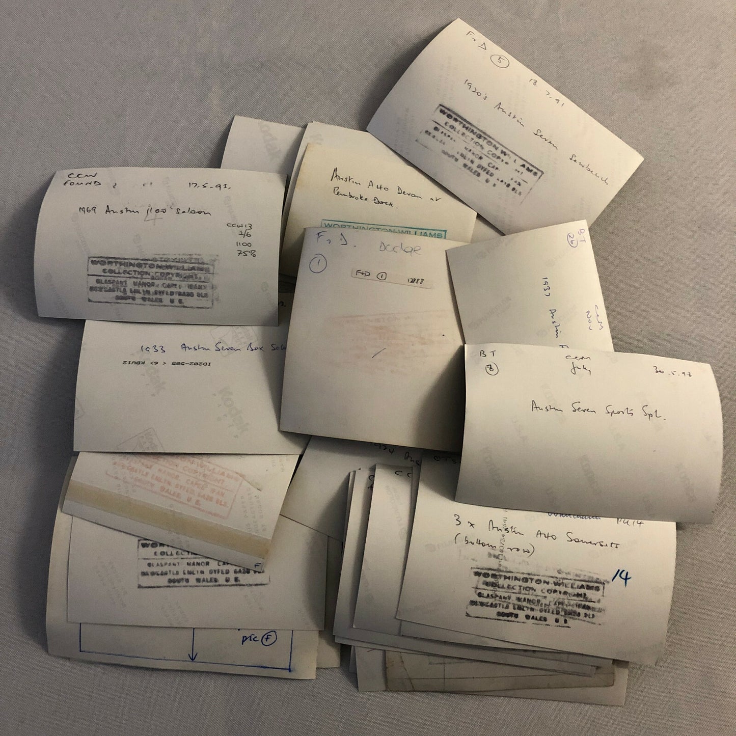 Vintage Austin Barn Find Junk Yard Car Part Photo Photograph Lot of 30