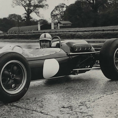 Vintage Racing Photo Photograph Jack Brabham Driver in Climax Car at Goodwood