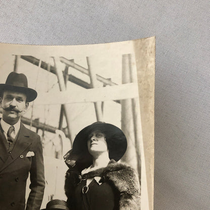 Press Photo Photograph George J Gould Son Family SS Conti Rossa Ship Boat 1923