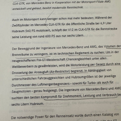 1997 Mercedes CLK GTR GT Racing Press Kit Photos GERMAN