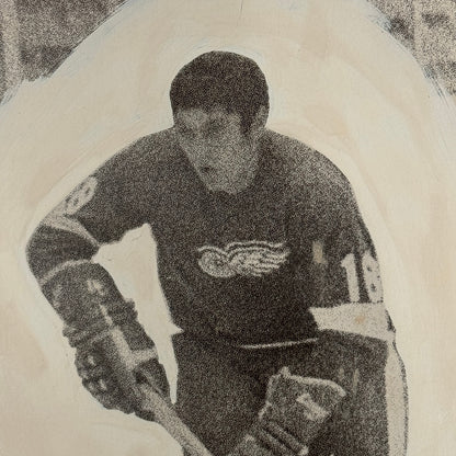 Hockey Player Photo Photograph Vintage Detroit Red Wings Mockup Pete Mahovlich ?