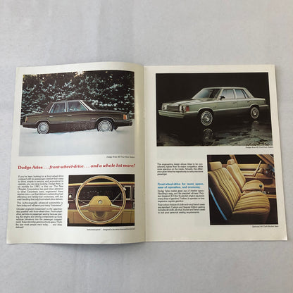 1981 Dodge Aries K Car Sales Brochure Catalog Coupe Sedan Station Wagon