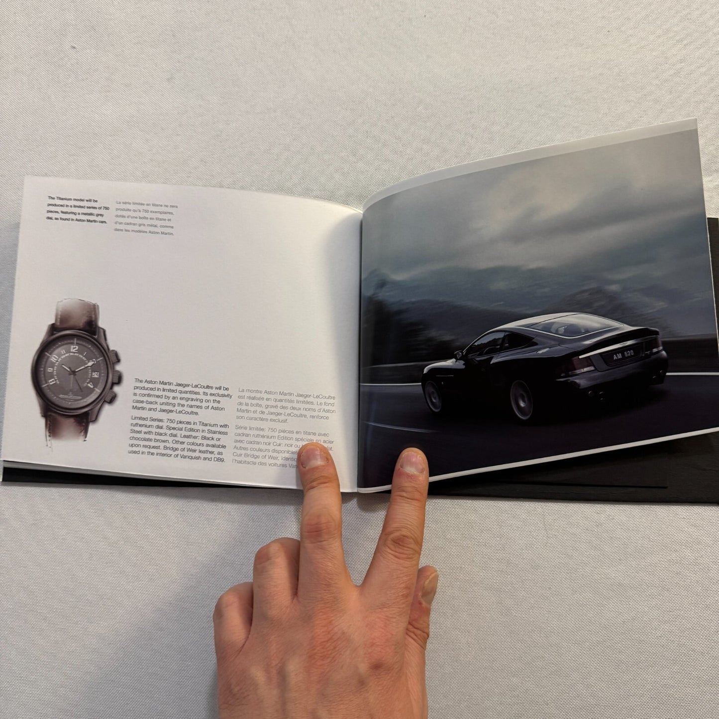 Aston Martin Jaegre Le Coultre Watch Collaboration Press Kit Brochure with CD