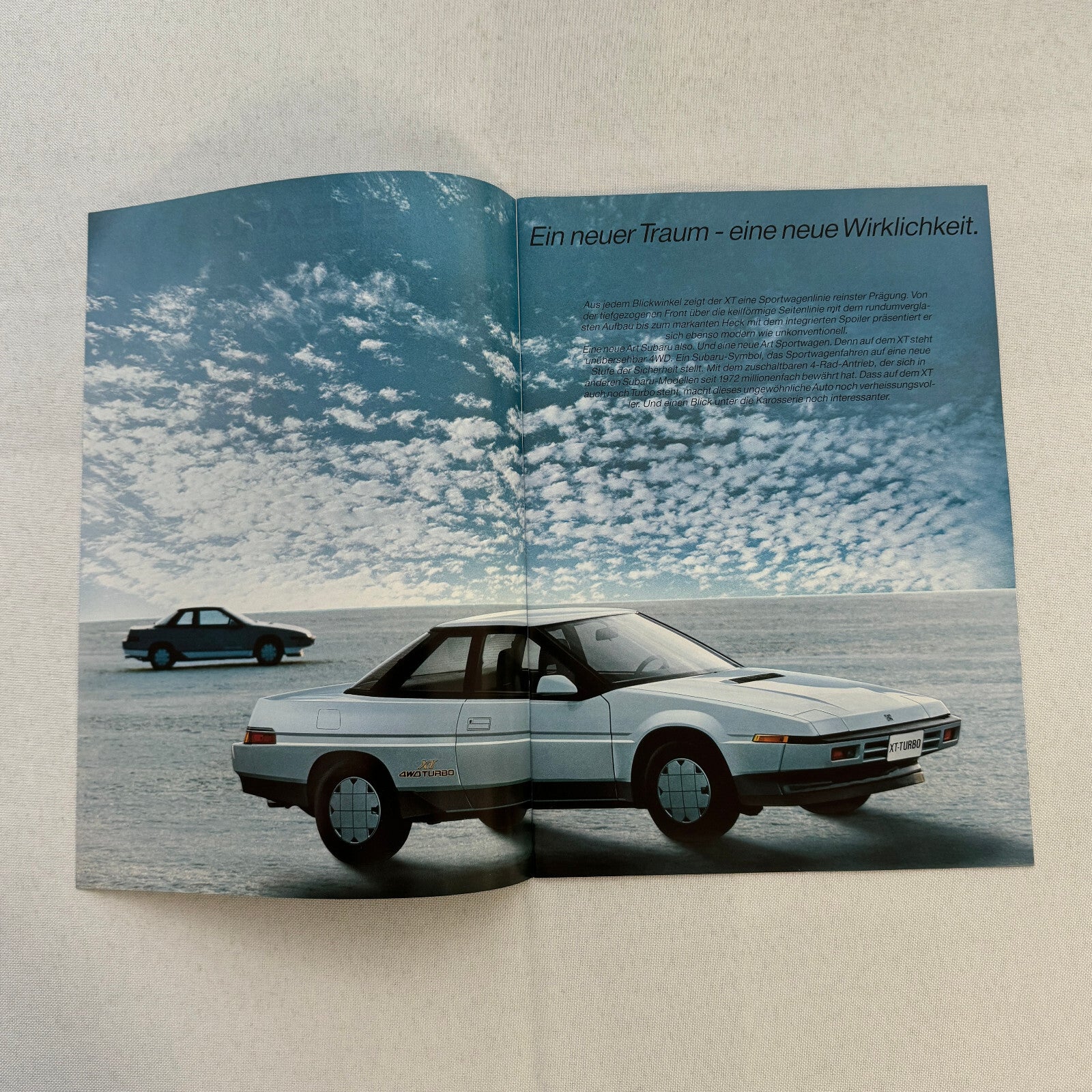 Subaru XT 4WD Turbo Car Sales Brochure Catalog GERMAN TEXT European