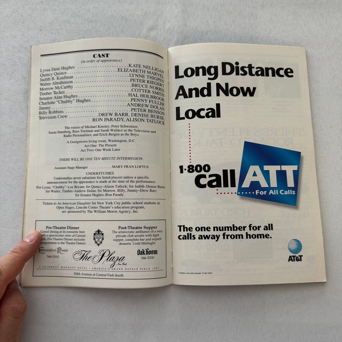 An American Daughter Cast Signed Program Playbill 1997 Cotter Smith +