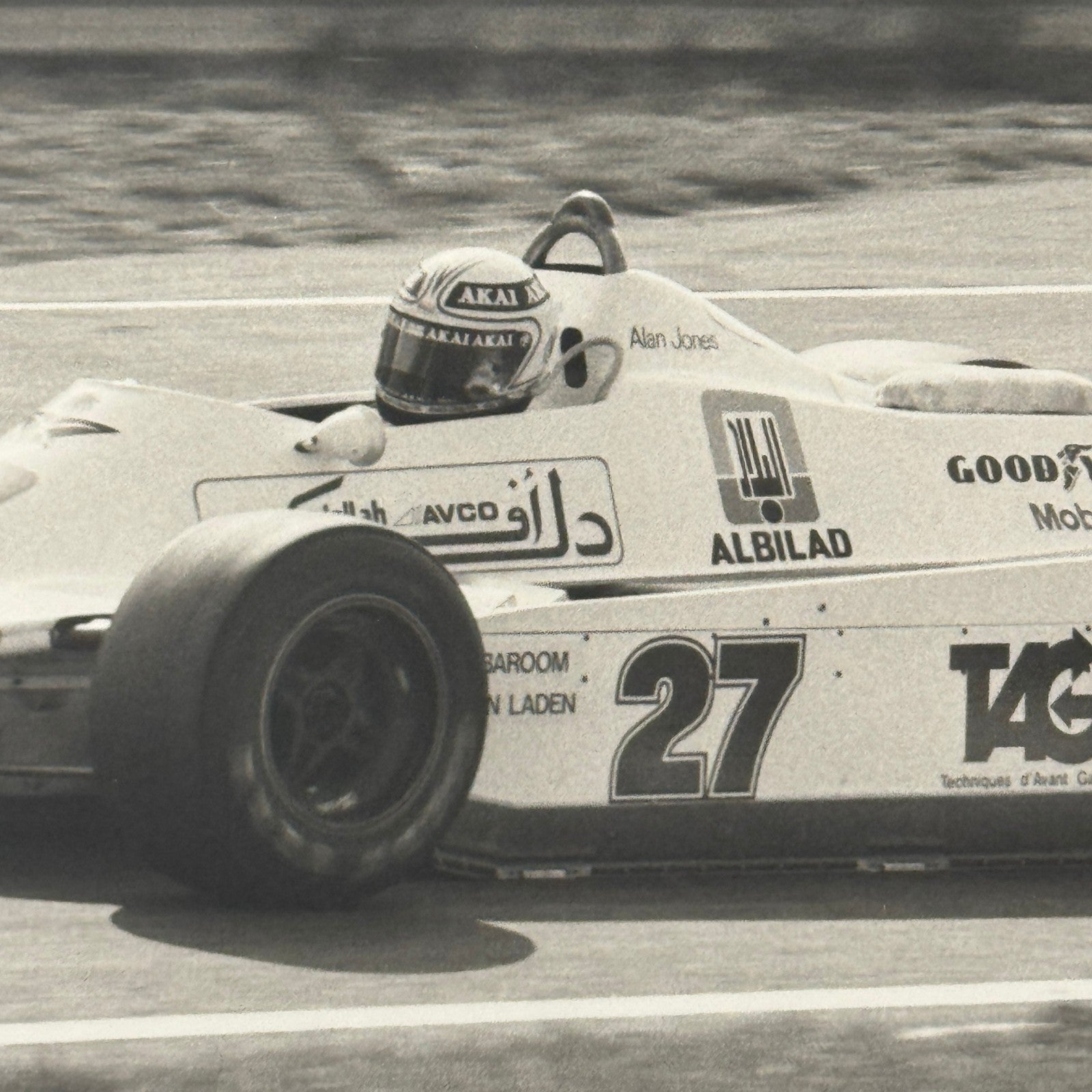 Alan Jones Racing Driver Car Vintage Grand Prix Racing Photo Photograph Print