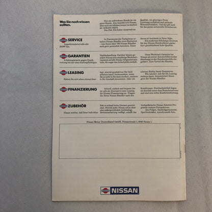 Nissan 300ZX Sports Car Sales Brochure Catalog GERMAN TEXT Nissan 300 ZX TURBO