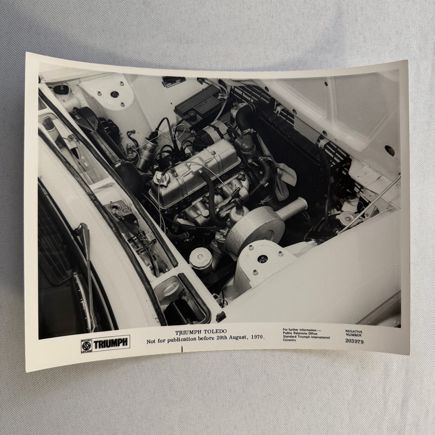 Triumph Toledo Car Factory Press Photo Photograph Print 1971