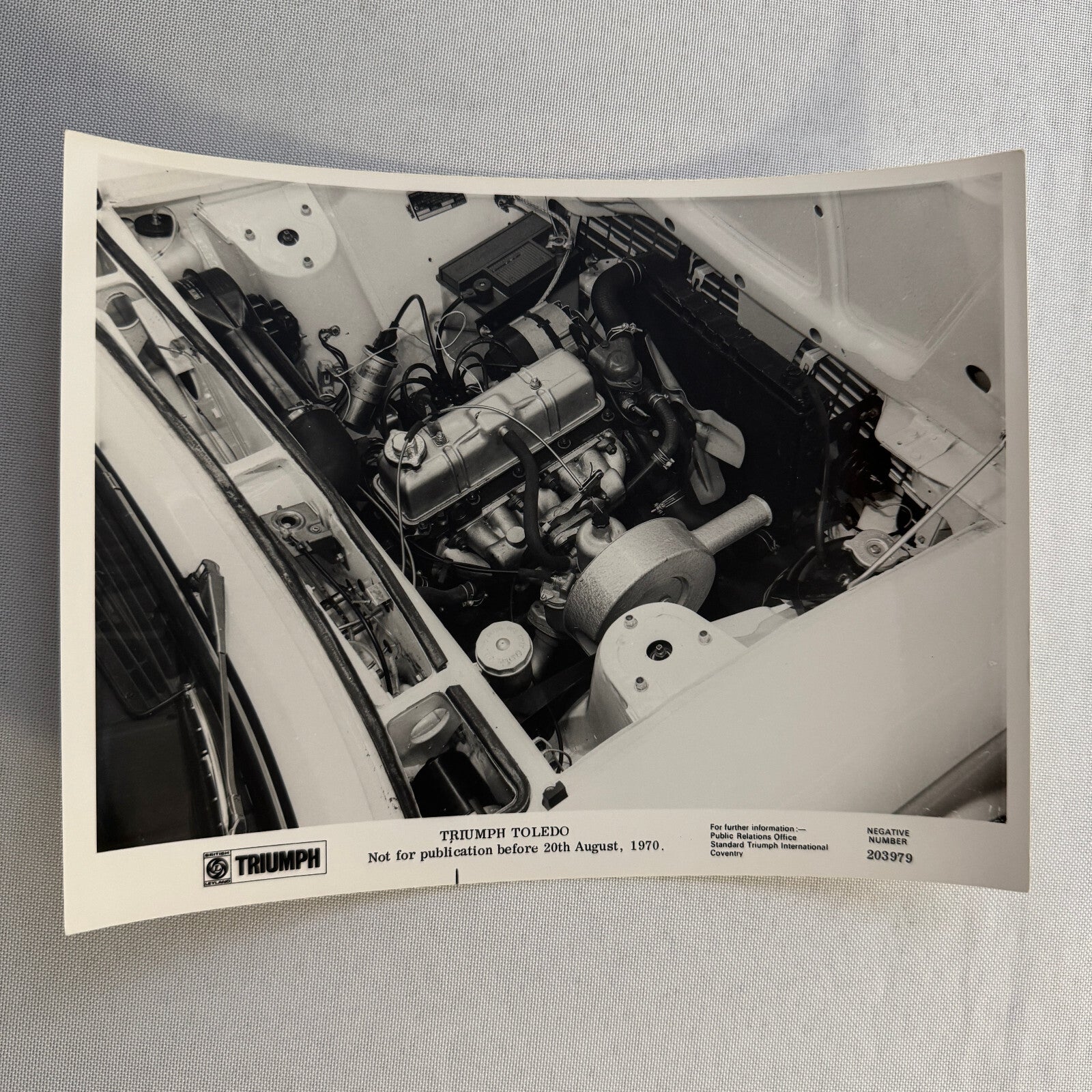 Triumph Toledo Car Factory Press Photo Photograph Print 1971