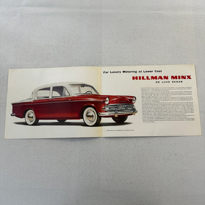 Hillman Minx De Luxe Sedan Car Sales Brochure Catalog Advertising Vintage