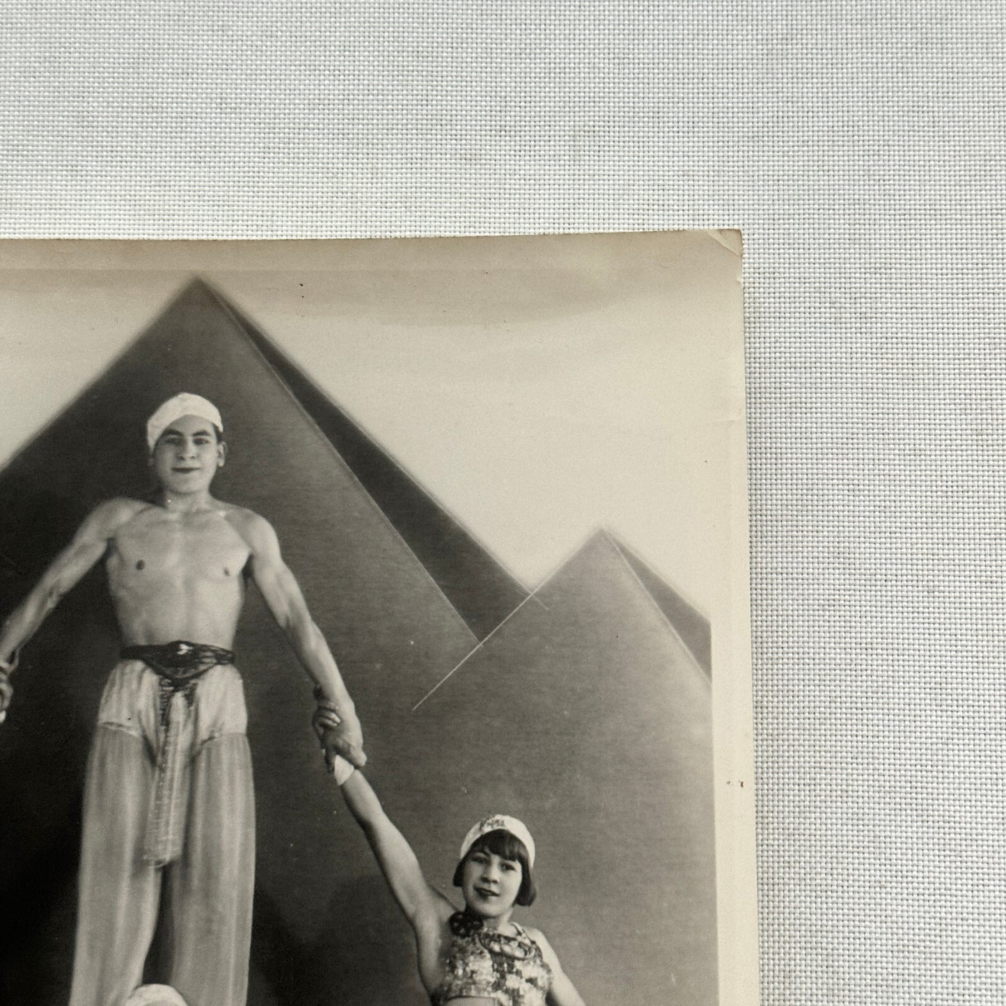 Vintage Circus Acrobat Act Balancing Photo Photograph Performers